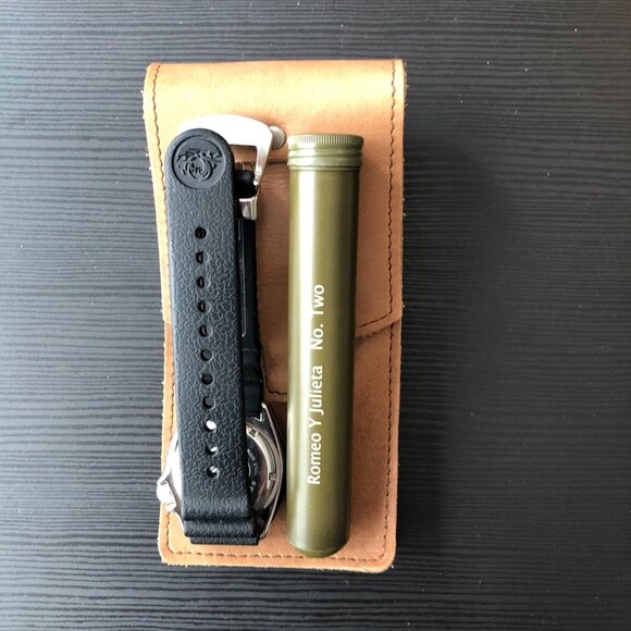 Handmade Brown Leather Wotancraft Case Bag Travel Pouch vintage military style - Picture 6 of 9